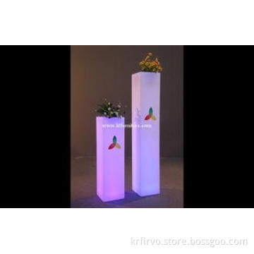 Colorful LED / Illuminated flower pots / PE LED Pillar
